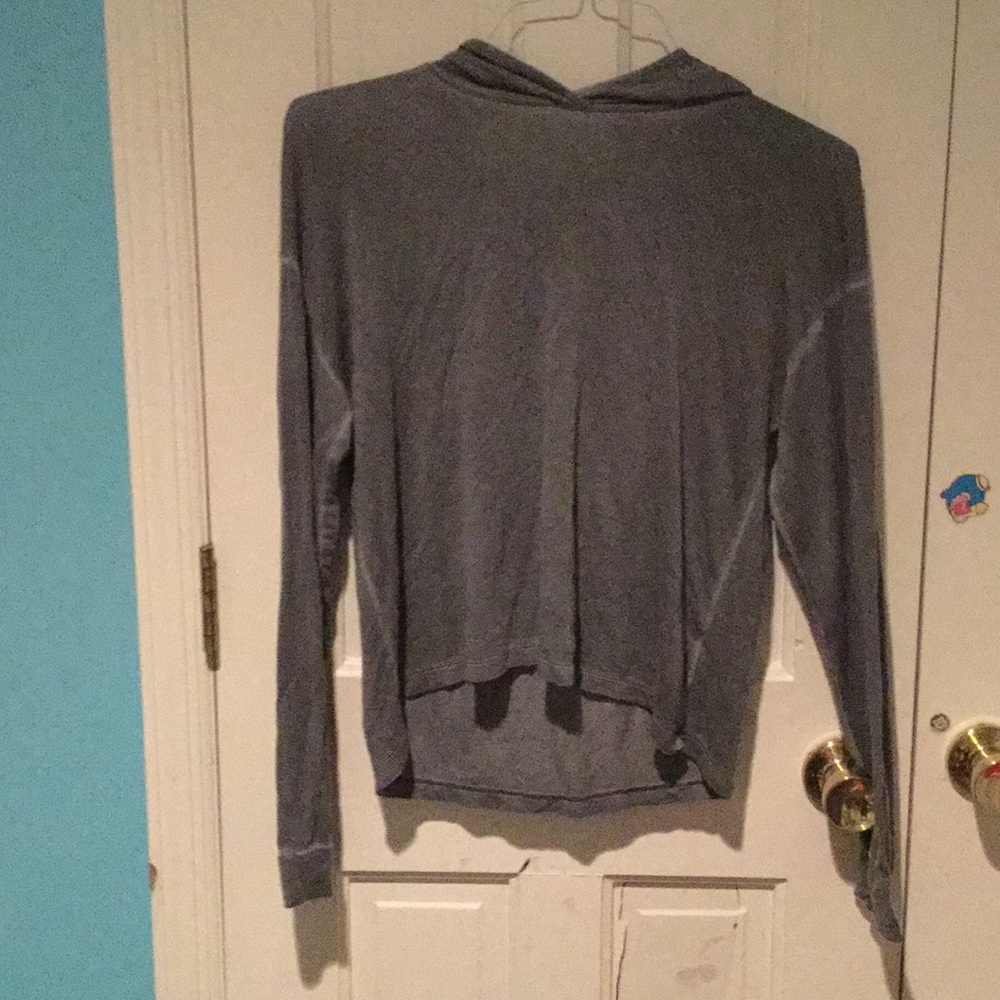Gray long sleeve hoodie